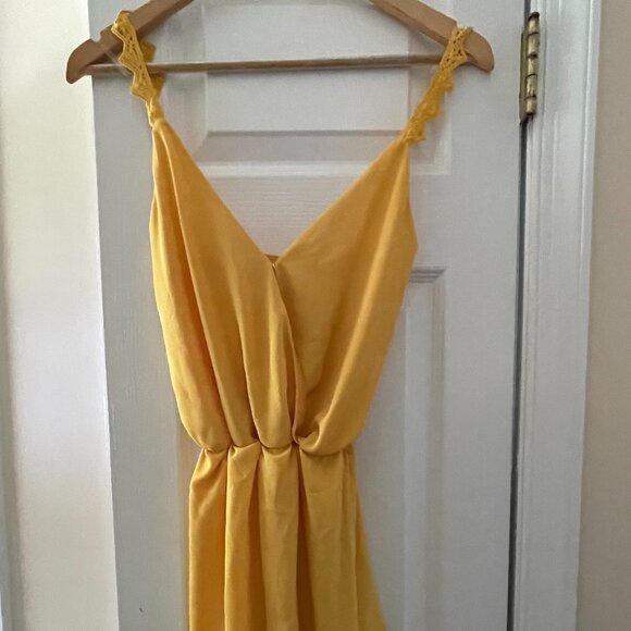 Yellow Lush Lace Strap Romper - Size Small - Picture 1 of 6